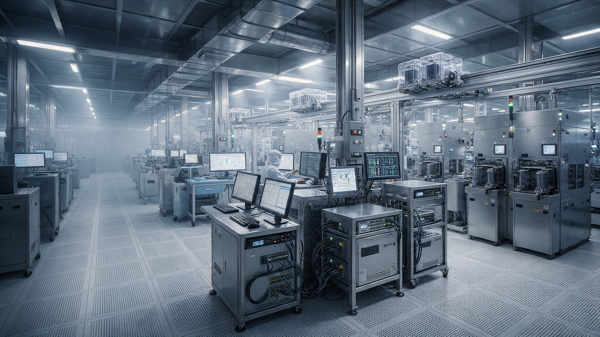Diagram showing embedded, software, systems, manufacturing, data and AI engineering converging on a single factory automation programme